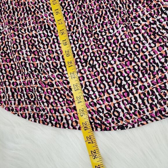 KIM ROGERS light weight geo dot pink top blouse size L - Picture 11 of 11